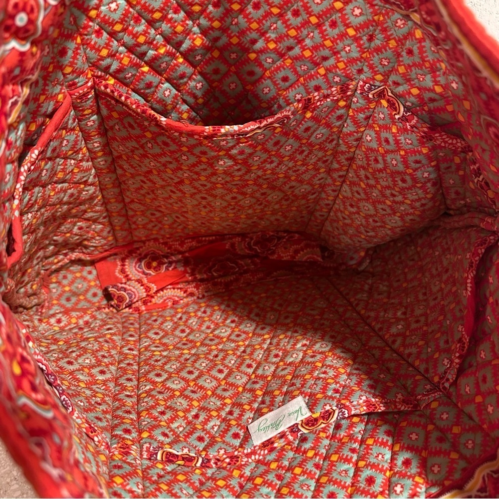 Vera Bradley Villager Toggle Closure 2 Pockets, Paprika, Large Tote Shoulder Bag - Picture 2 of 15
